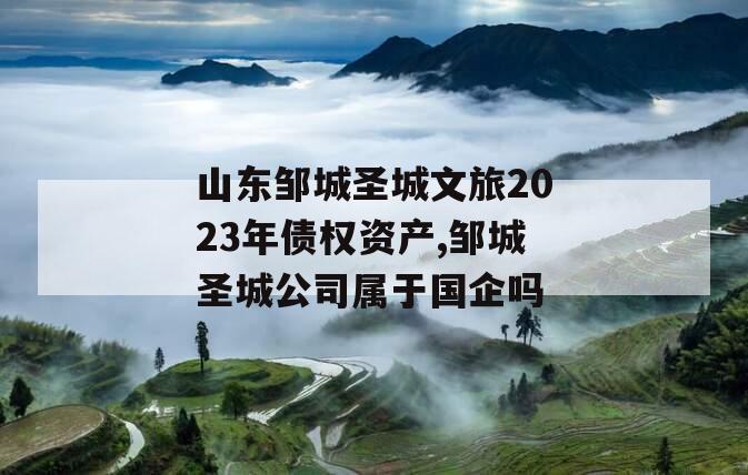 山东邹城圣城文旅2023年债权资产,邹城圣城公司属于国企吗